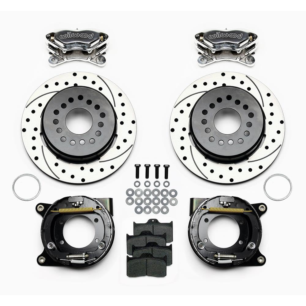 WILWOOD 140-7141-DP P-B Kit, Drilled, Polished Chevy 12 Bolt w/ C-Clips FDL P/S