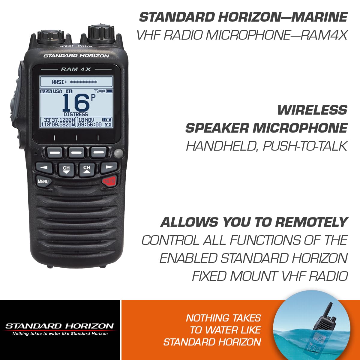 RAM4X Wireless Standard Horizon RAM Microphone f/GX2400