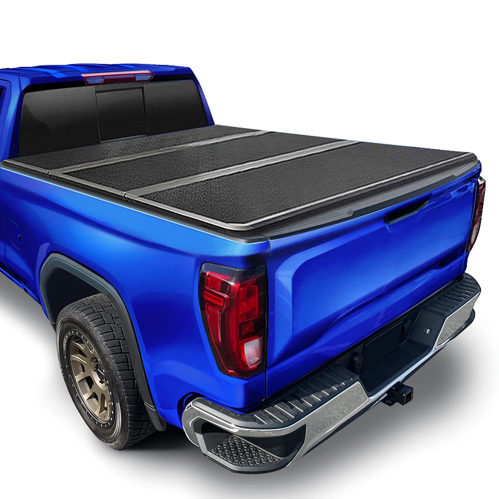 Tonneau Cover Tyger Auto T5 Tri-Fold Alloy Hardtop Truck Bed Compatible with 2019-2026 Chevy Silverado GMC Sierra 1500 (Not Fit 19 LD/Limited) | 5'10" (70") Bed | TG-BC5C3053