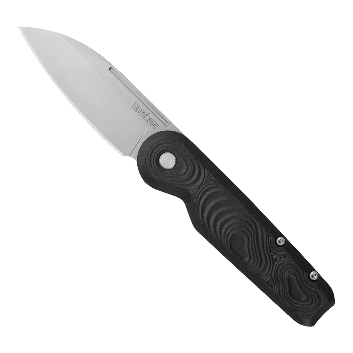 Kershaw Sheepsfoot Platform Pocket Knife, 2.75-in. Blade, Manual Nail Nick Opening, Slipjoint Lock (2090) Black