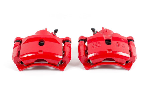Power Stop S1334 Front Pair of High-Temp Red Powder Coated Calipers For Acura CL 1997-1999, Honda Accord 1990-1997 [Model Specific]