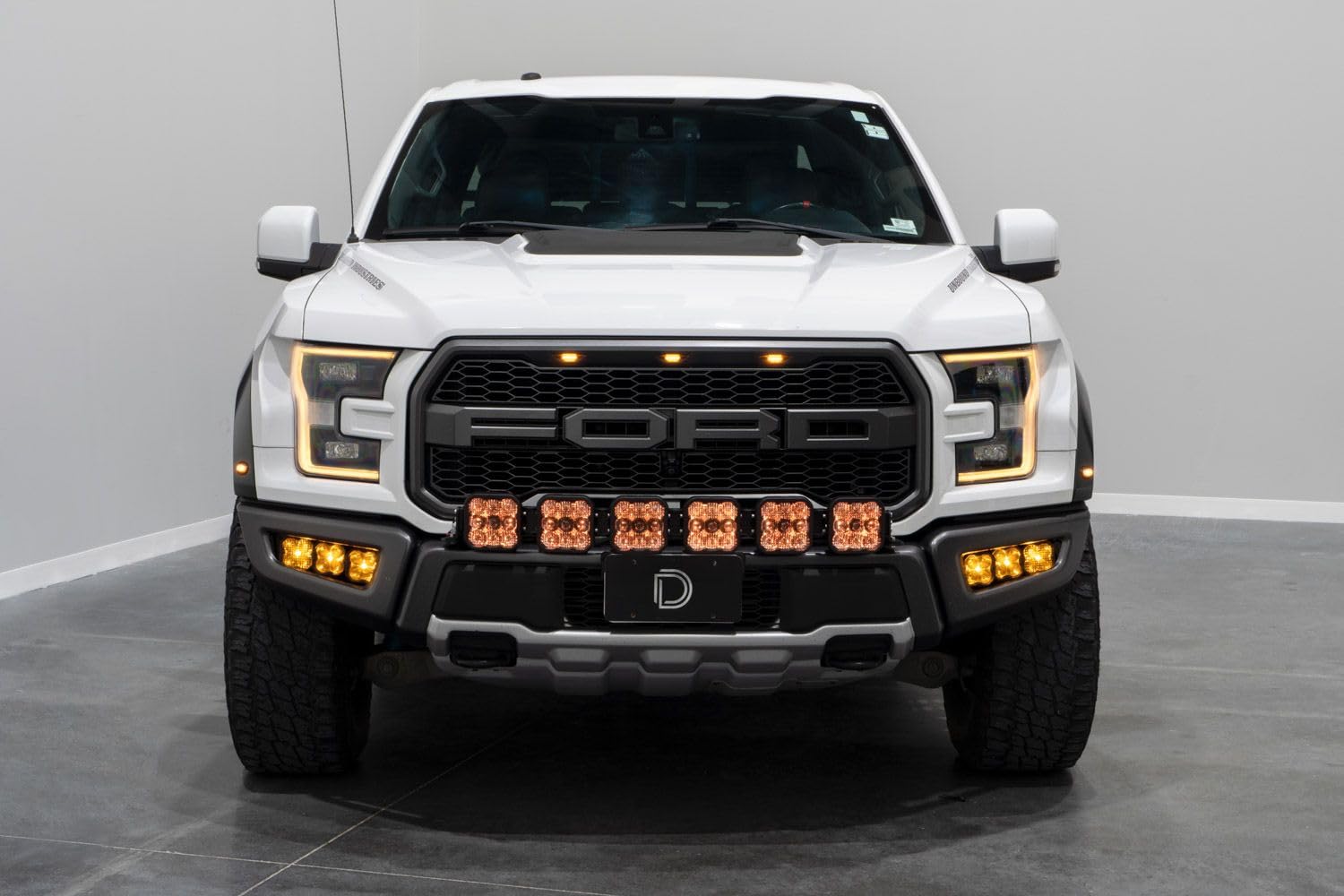 SS5 Grille CrossLink Lightbar Kit Diode Dynamics for 2017-2020 Ford Raptor Sport Yellow Combo