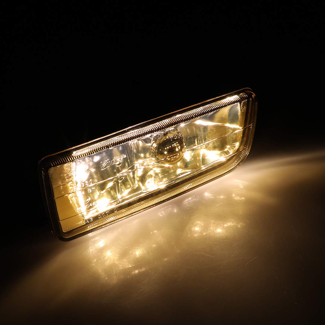OEM Series Winjet for [1992 1993 1994 1995 1996 1997 1998 BMW 3 Series E36 318i 320i 323i 325i 328i] Driving Fog Lights (Yellow)