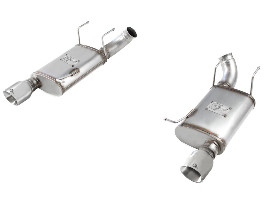 409 Stainless Steel aFe (49-43052-P) Axle-Back Exhaust System with Polished Tip for Ford Mustang GT