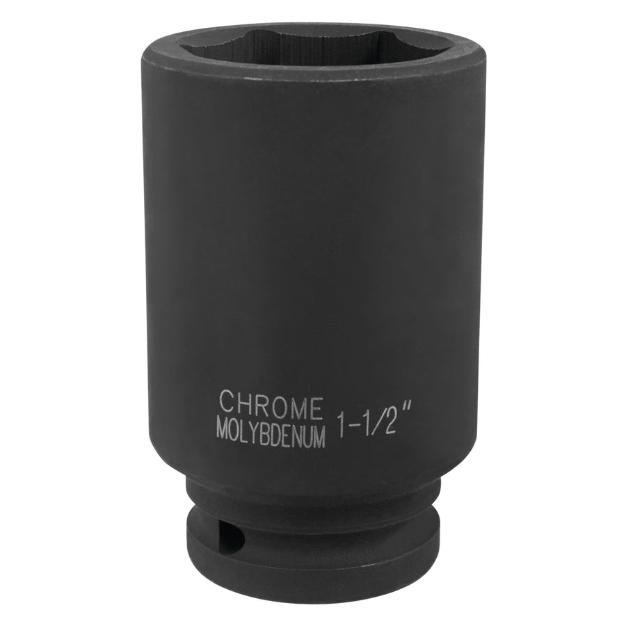 M742-48 Performance Tool, 3/4-Inch Drive 1-1/2-Inch 6pt Deep Wall Impact Socket - Chrome Moly Steel, Black Oxide Coated