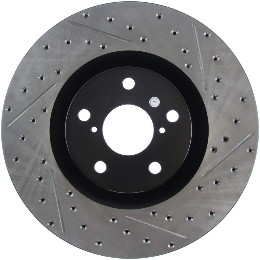 Front Left StopTech 127.44184L Automotive Replacement Drilled and Slotted Disc Brake Rotor Fits Select Lexus S200t/GS300/GS350/IS Turbo/IS200t/RC300