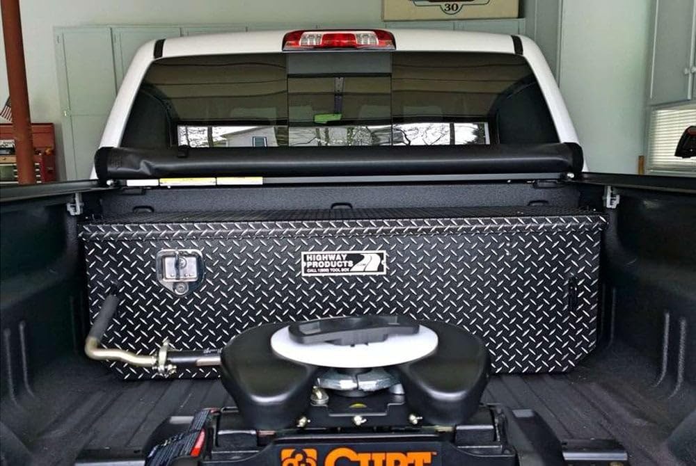 3122-001-bk62 Highway Products 58x10.5x18 5th Wheel Partner Box With Black Diamond Plate Base/lid