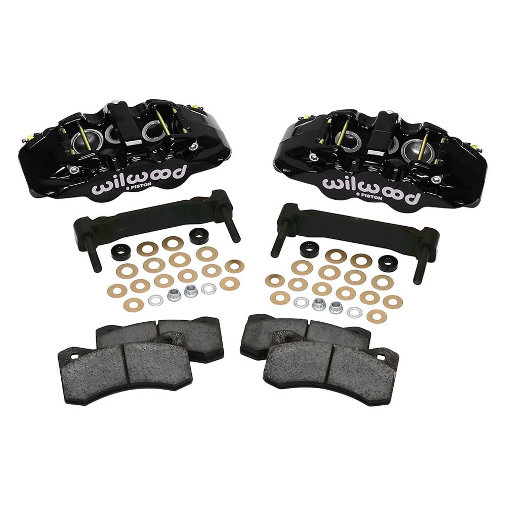 Black AERO6 Front Caliper & Bracket Kit