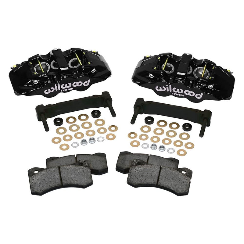 Black AERO6 Front Caliper & Bracket Kit