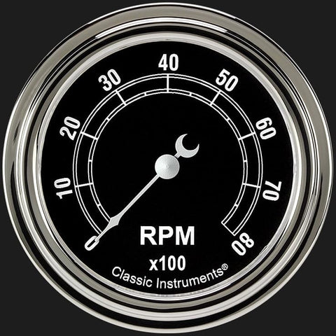 TR383SLF Classic Instruments Traditional 2 5/8" Tachometer Full Sweep