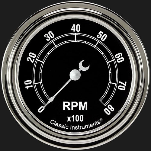 TR383SLF Classic Instruments Traditional 2 5/8" Tachometer Full Sweep