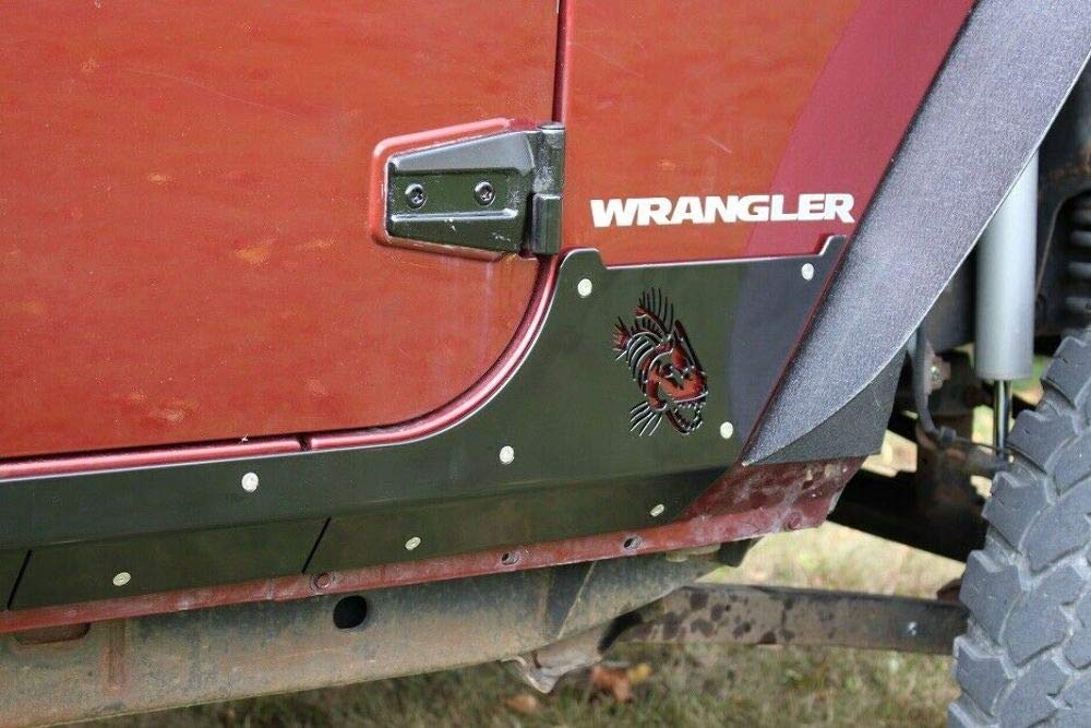 Jeep JK Fishbone Offroad Rocker Guards Scale Armor 07-18 Wrangler JK 2 Door