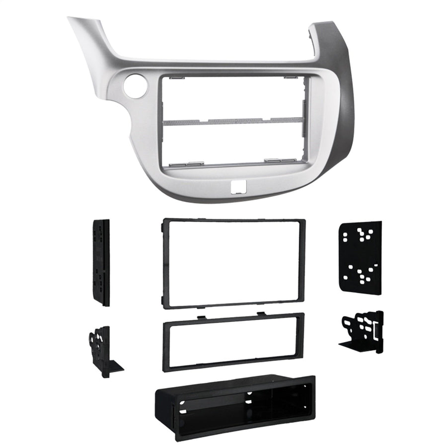 Metra Single DIN Dash Kit 99-7877S Fits Select 2009-2013 Honda Fit (Silver)