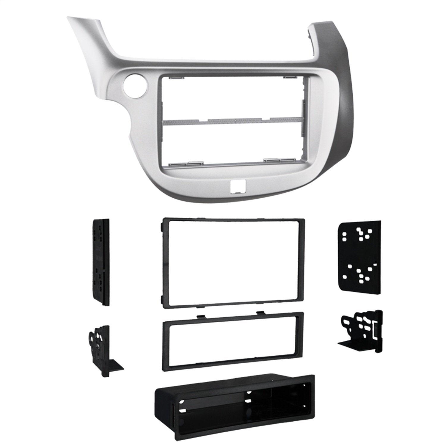 Metra Single DIN Dash Kit 99-7877S Fits Select 2009-2013 Honda Fit (Silver)
