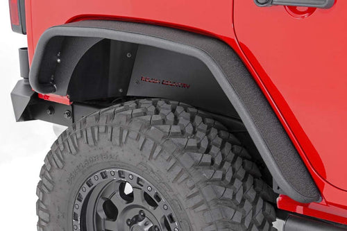 5" Rear Tubular Fender Flares Rough Country for 07-18 Jeep Wrangler JK - 10532