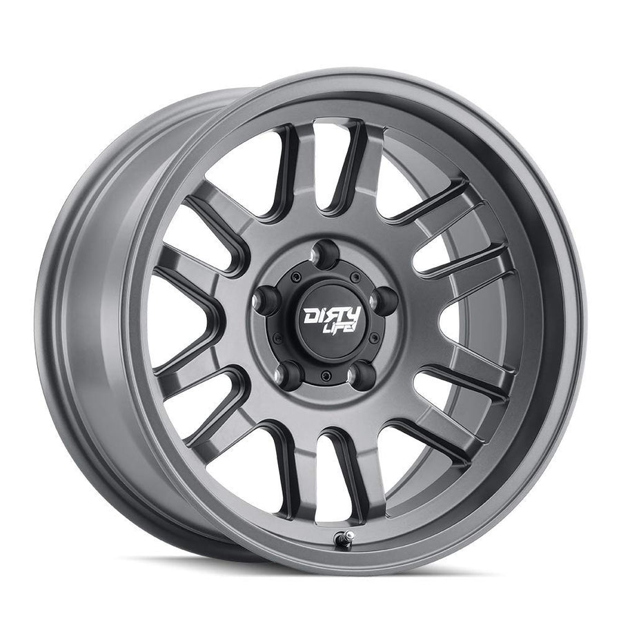 CANYON Dirty Life Satin Graphite Wheel with Alloy Steel (17 x 9. inches /5 x 71 mm, -12 mm Offset)