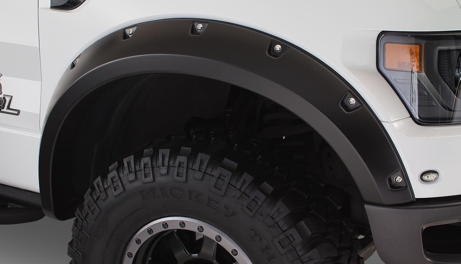 Husky Liners Pocket Style Fender Flares | Fits 2010-2014 Ford F-150 SVT Raptor | Front & Rear, 4-pc Black - 2802938