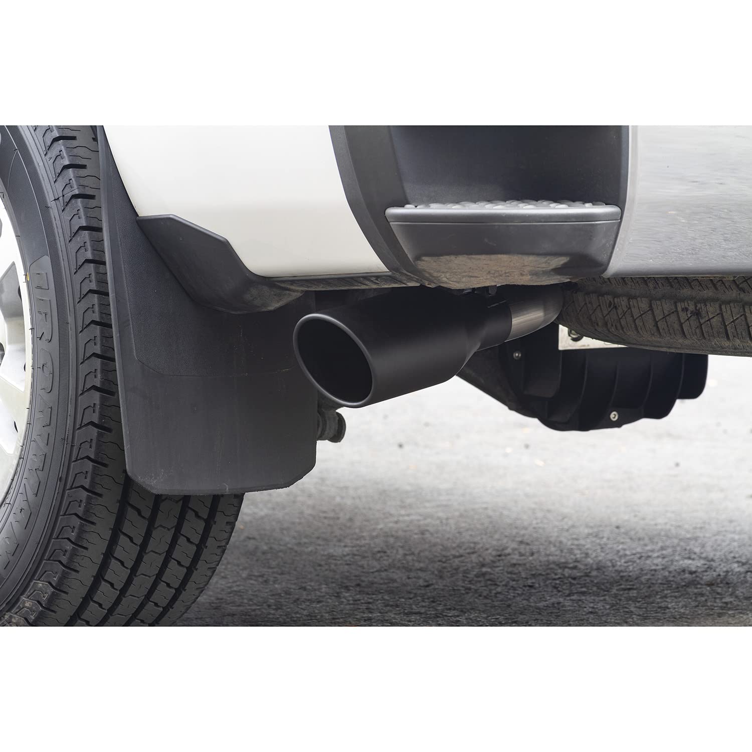 Flowmaster FlowFX 717869 Cat-Back Exhaust 2.5 Inch 409 Stainless Steel 4.5 Inch Black 304 Stainless Tips Compatible with 2014-2019 Classic Body Chevy Silverado GMC Sierra 1500 Crew Cab Double Cab 5.3L