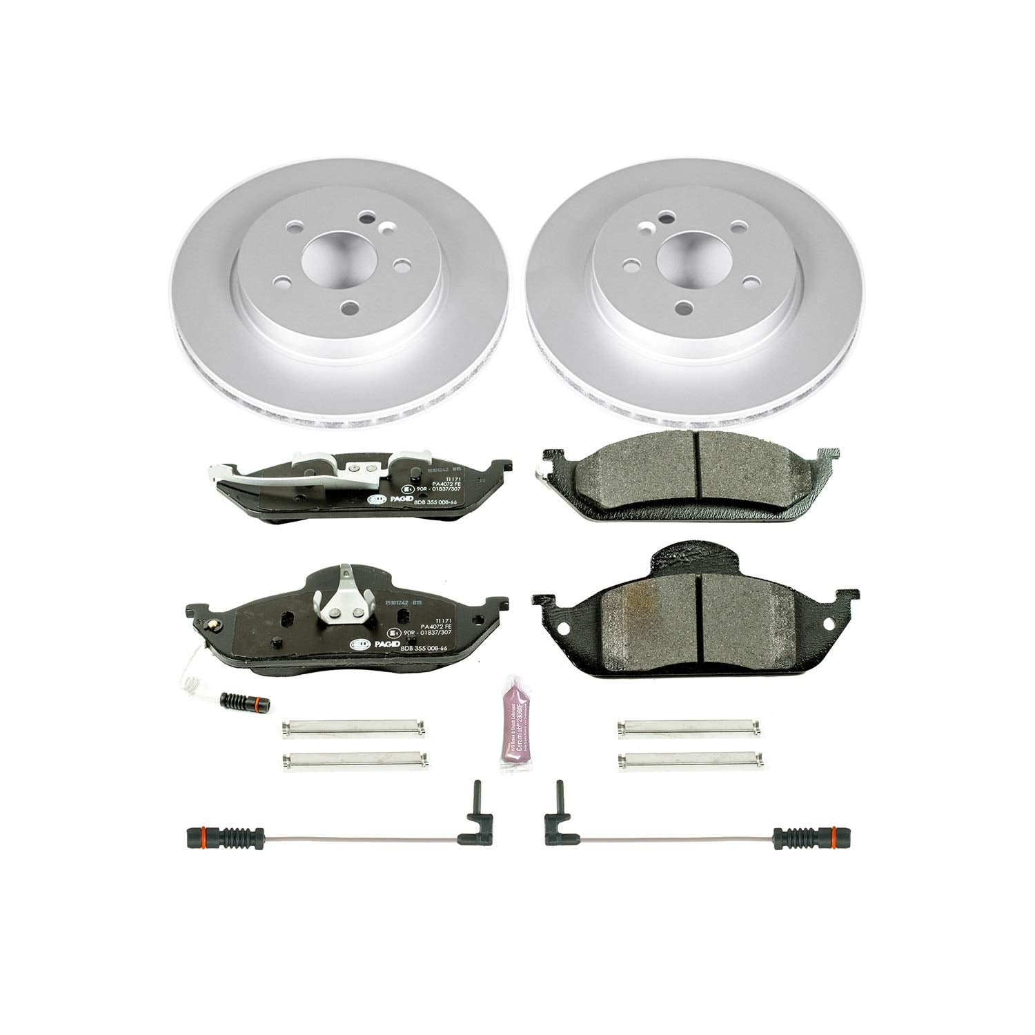 Power Stop ESK864 Euro-Stop Front Brake Kit For Mercedes-Benz ML320 1998-2003, Mercedes-Benz ML350 2003-2005, Mercedes-Benz ML430 1999 [Model Specific]