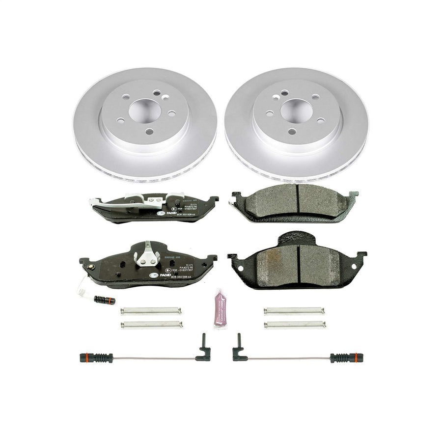 Power Stop ESK864 Euro-Stop Front Brake Kit For Mercedes-Benz ML320 1998-2003, Mercedes-Benz ML350 2003-2005, Mercedes-Benz ML430 1999 [Model Specific]