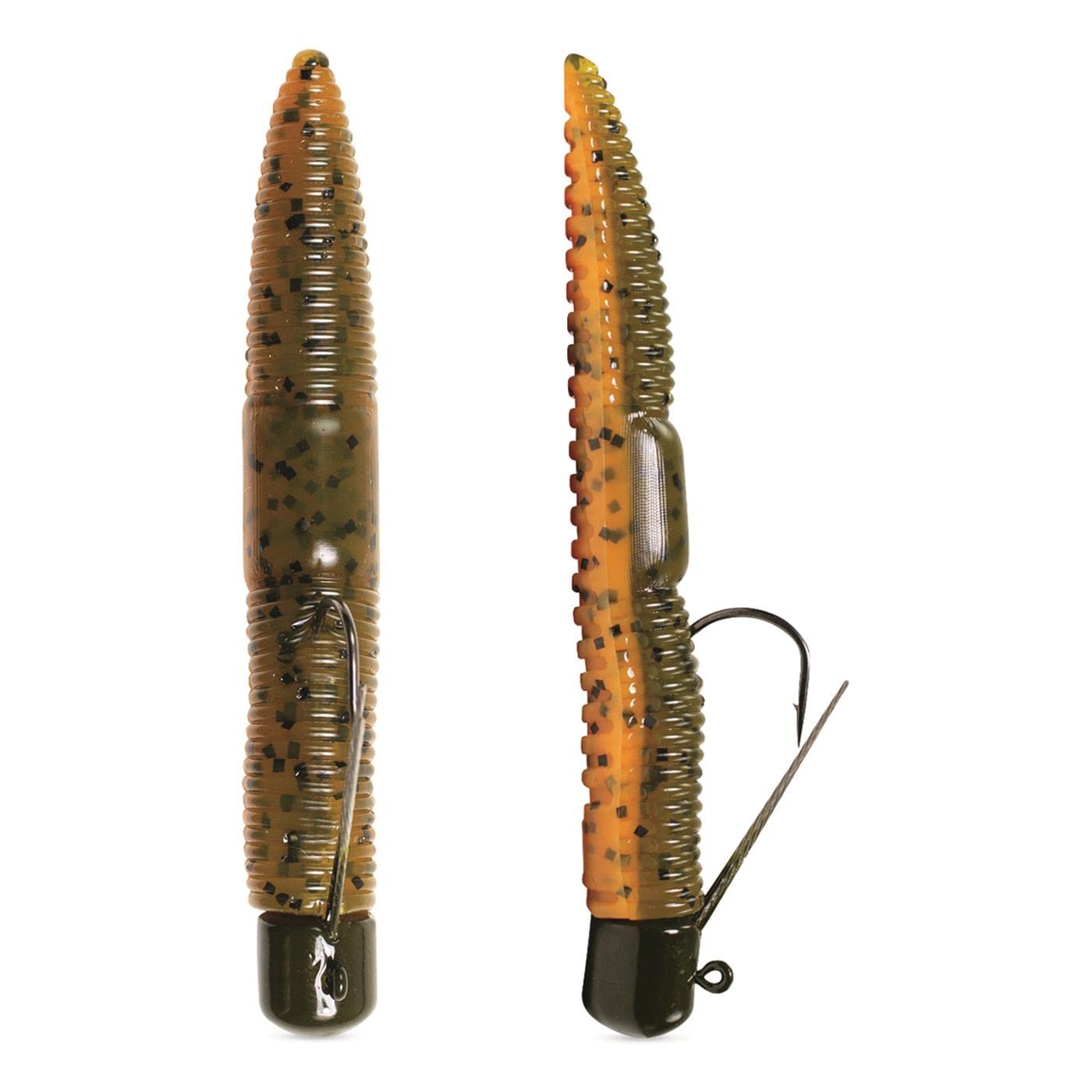 Finesse Worm Pre-Rigged Lunkerhunt Soft Bait | Fishing Lure for Bass Fishing | Freshwater Gamefish and panfish Sinking Fishing Lure, Weedless Hooks