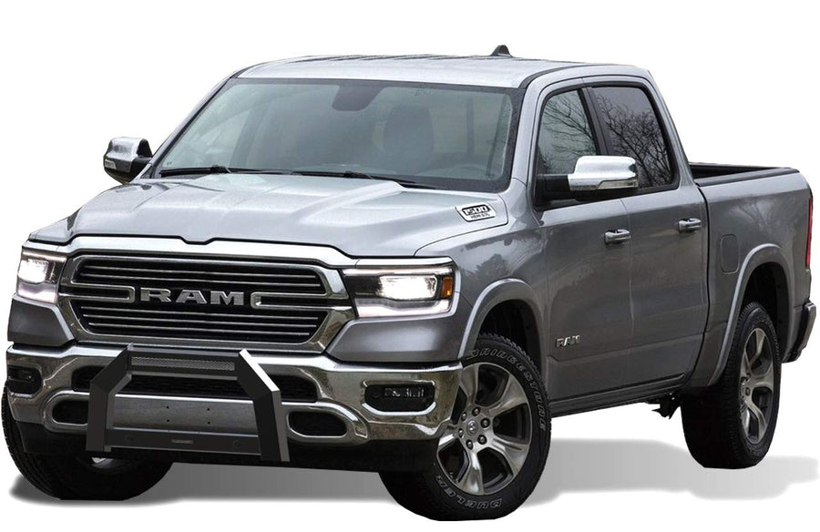 Off Road Black Horse Armour Bull Bar No Skid Plate Matte Black Compatible with 2019-2023 Ram 1500 (Excl. Rebel & TRX Trim,19-23 Ram 1500 Classic) (Excl.Rebel & Warlock Trims)-AB-DO11-NL