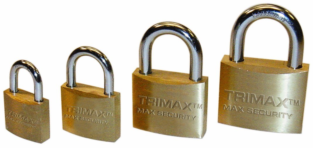Solid Brass Body Trimax TPB1125 Marine Grade Locking with Hardened 1-1/8" x 5/16" Shackle