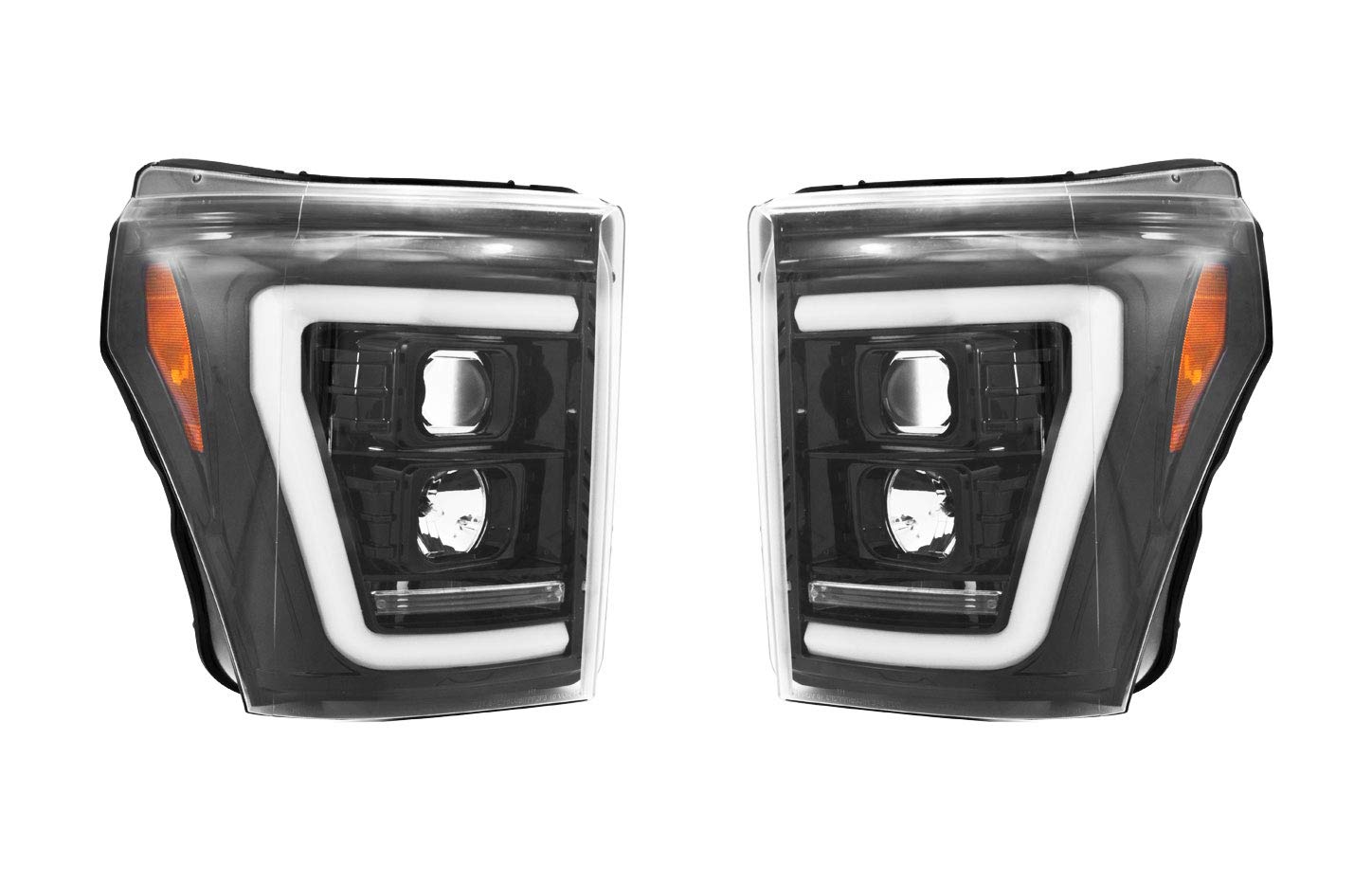 Projector Headlights Recon Truck Accessories 264272BKCS Fits Ford F-250 Super Duty