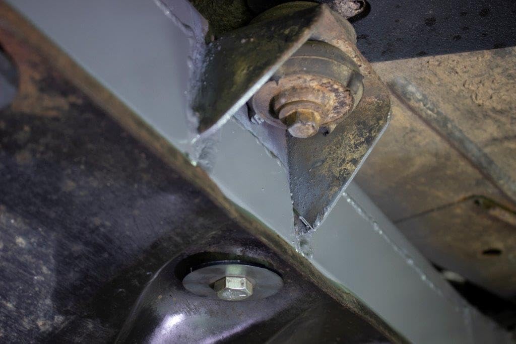 YJ Center Frame Skid Plate Mount - Left Side Rust Buster