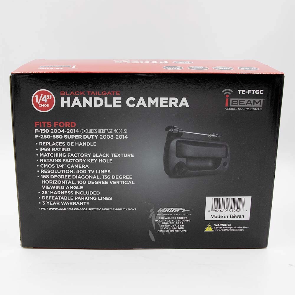 iBeam Factory Replacement TE-FTGC Tailgate Handle Camera Made for 2004-14 Ford F150/F250/F550