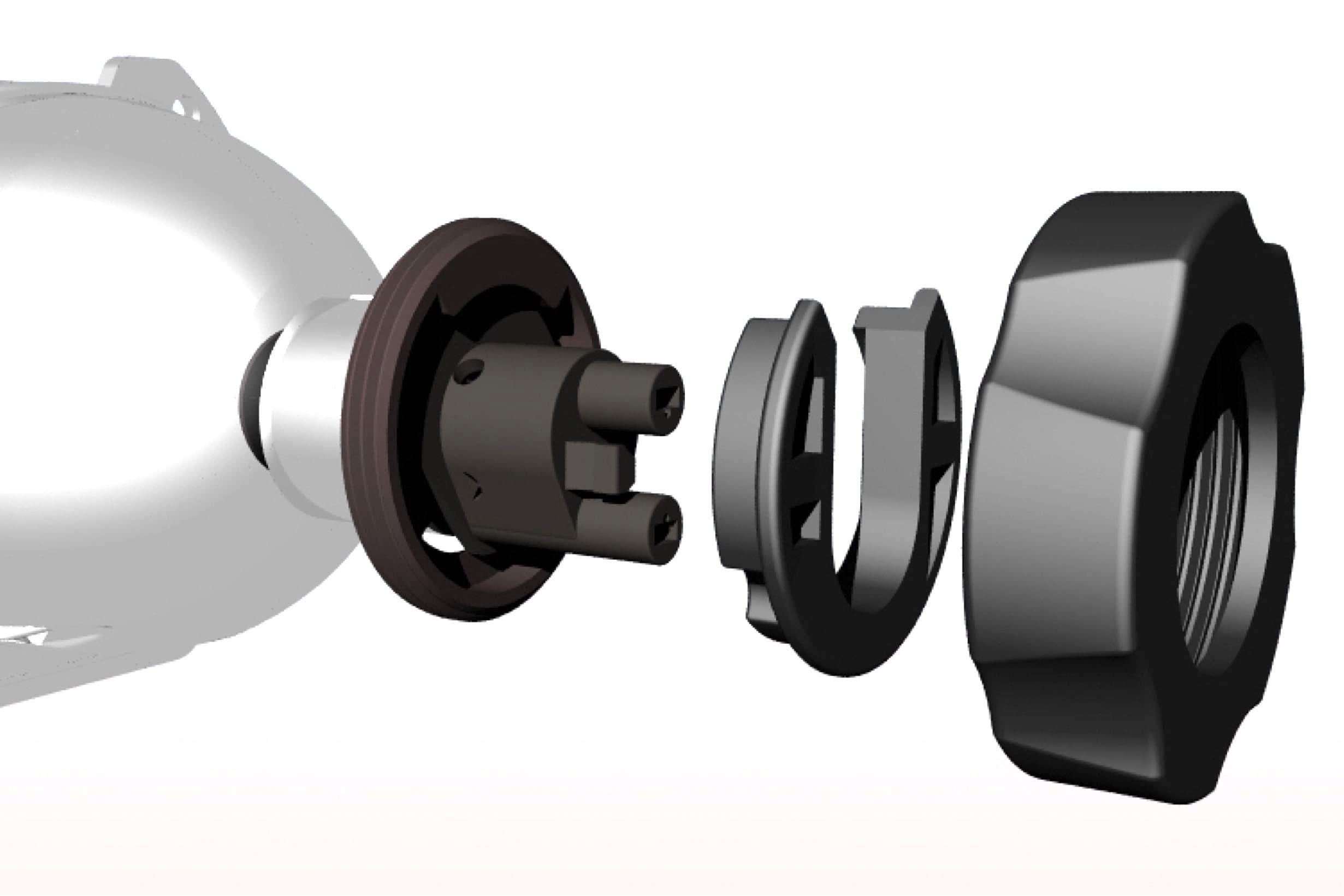 HID Bulb Holder for Morimoto Mini H1 MotoHolders, Custom Retrofit Install, Tight Secure Fitment (1x SP122)