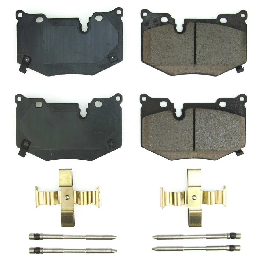 Rear Brake Kit Power Stop For Chevrolet Corvette 2020-25 - Ceramic Brake Pads With Installation Hardware, 17-8010