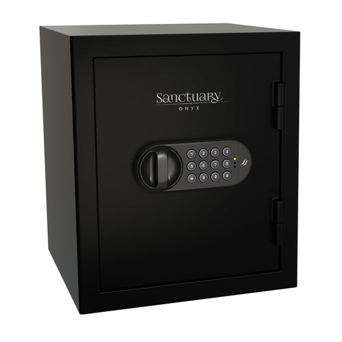 Onyx Sanctuary 1.01 cu. Ft. Fireproof Home and Office Safe with Electronic Lock, Matte Black
