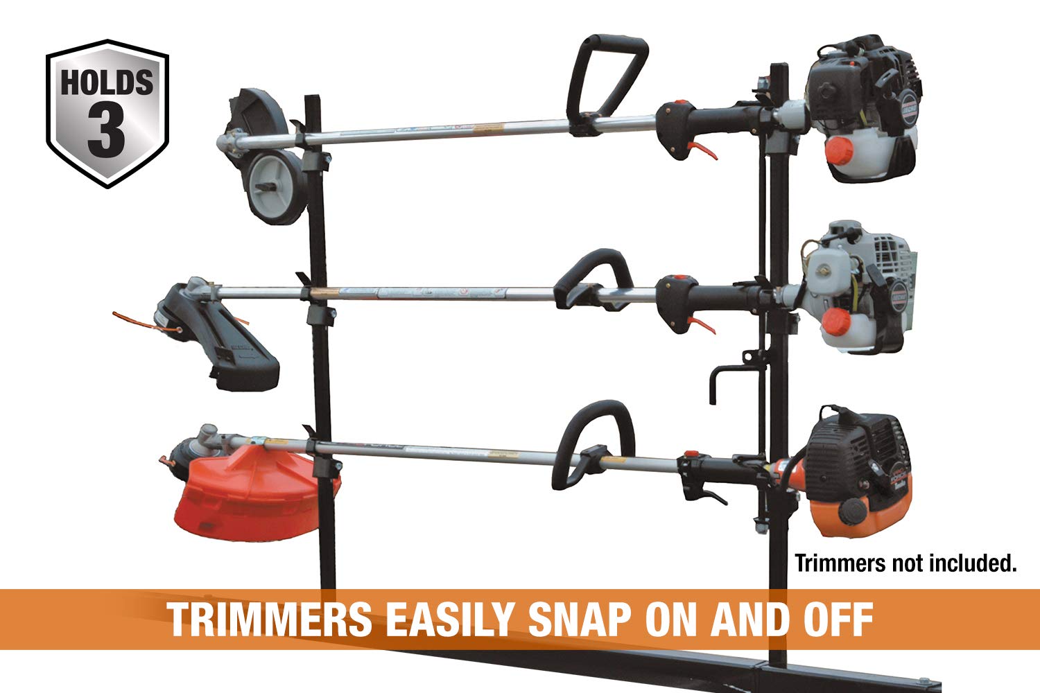 LT10 Buyers Products Landscape Trailer Trimmer Rack, Holds 3 Weed Eaters, Made in the USA, Trimmer Rack For Open Landscape Trailers, Lawn Care Accessories, Lawn Equipment & Landscape Tools
