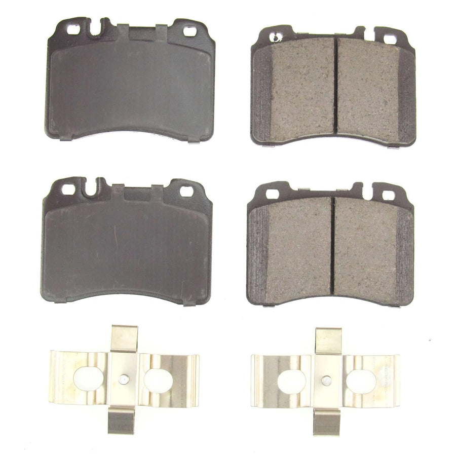 Power Stop Front Brake Kit For E320 Mercedes-Benz 1994-95 |E420 1994-95 |SL320 1994-97 |SL500 1994-98 - Ceramic Brake Pads With Installation Hardware, 17-561