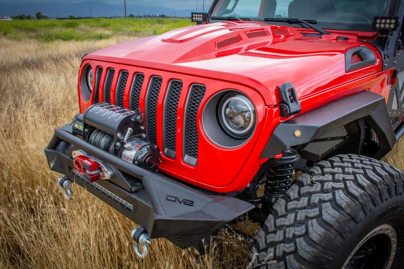 Offroad DV8 Headlight Adapter Kit for 2018+ Wrangler JL & 2020+ Gladiator JT | Allows Use of 7" Round Headlights | Wiring Included | Sold as Pair