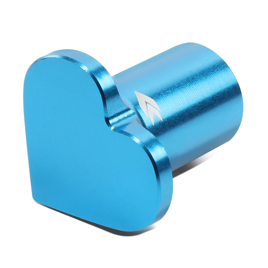 NRG Innovations 6061 Aluminum NRG-DB-H001BL Heart E-Brake Drift Button, Hand Brake Lever Button Compatible with Nissan S13/S14/S15, Blue
