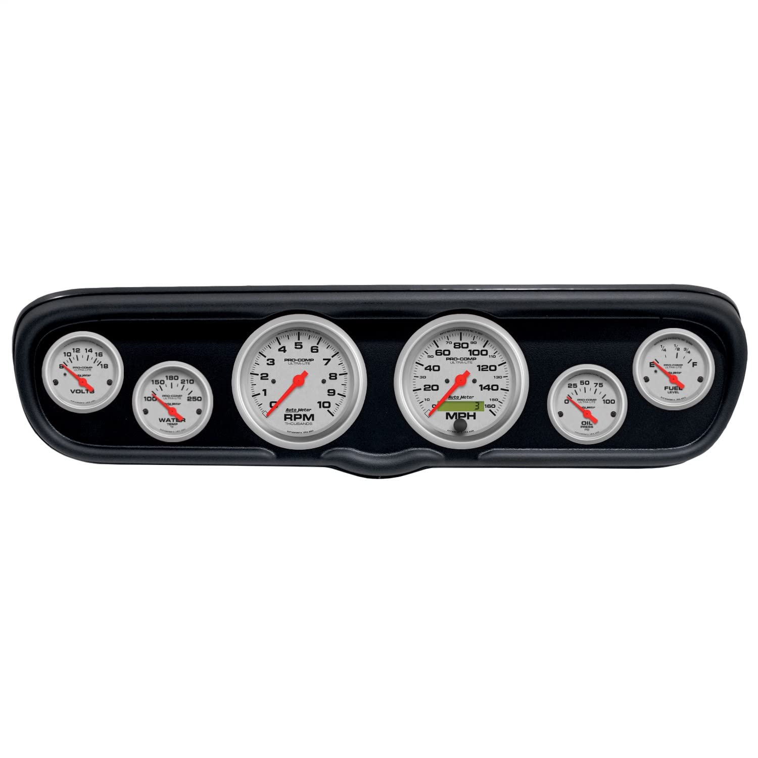 AutoMeter Dash Kit Direct Fit, (3 3/8" X2, 2 1/16" X4), Ford Mustang 66, Ultra-Lite (2110-13)