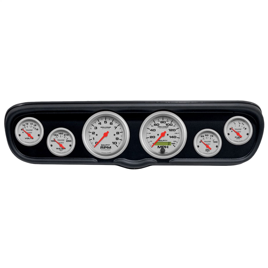 AutoMeter Dash Kit Direct Fit, (3 3/8" X2, 2 1/16" X4), Ford Mustang 66, Ultra-Lite (2110-13)