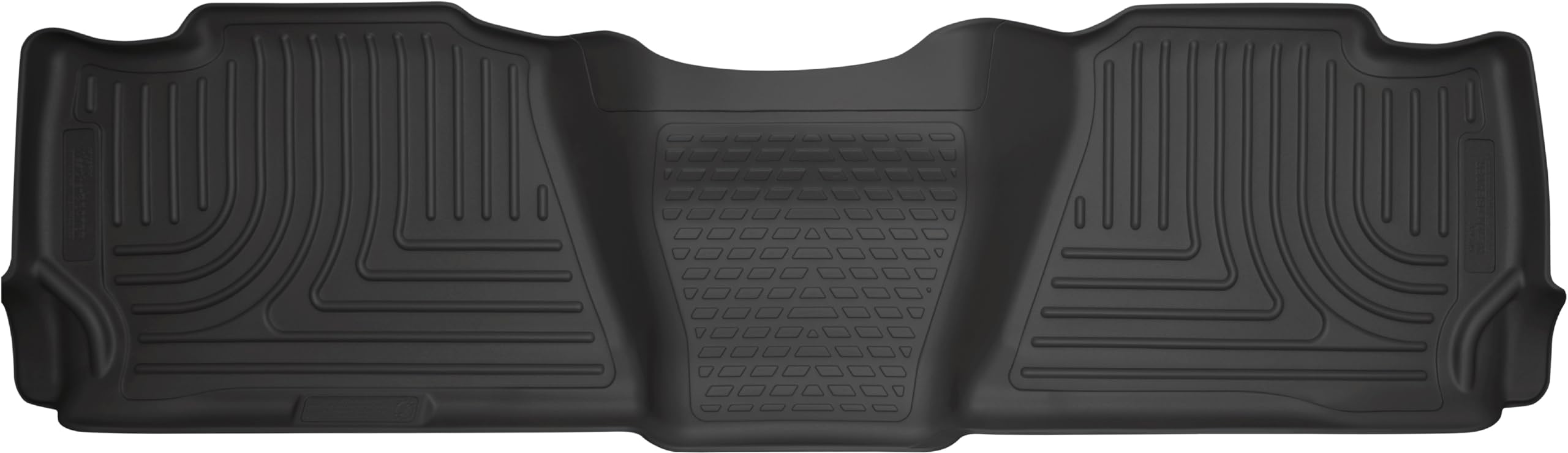 Floor Mats Weatherbeater | Fits 2007-2014 Cadillac Escalade ESV, 07-14 GMC Yukon XL 1500, 07-14 Chevrolet Avalanche & Suburban 1500 w/2nd Row Bucket Seats + More | 2nd Row, 1-pc Black - 19631