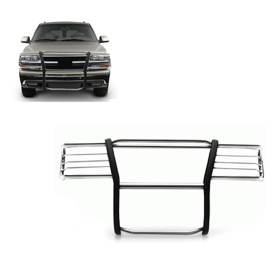 Bumper Guard Modular S/S Black Horse Grille Compatible with 1999-2002 Silverado 1500|00-06 Suburban 1500|2000-2006 Tahoe|00-06 GMC Yukon|2000-2006 GMC Yukon XL 1500-17GT23MSS