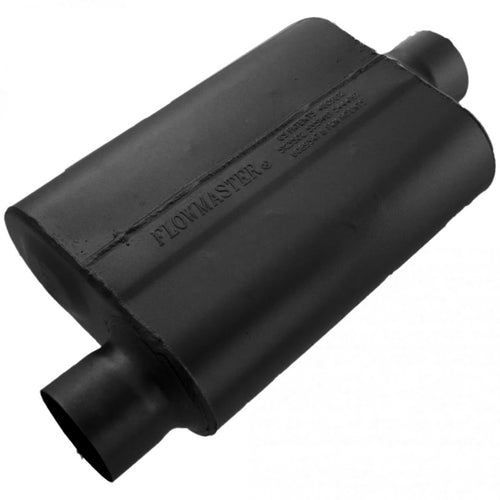 40 Series Flowmaster Original Chambered Muffler – 3.00" Offset In / 3.00" Center Out – Aggressive Sound – 16-Gauge Aluminized Steel – For Muscle Cars, Street Rods, Trucks, SUVs & Strip Builds (43041)