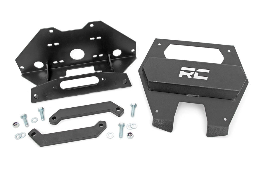 Winch Mount Rough Country for Polaris RZR PRO XP - Bolt-on Mounting Plate, Fits Most UTV Winches