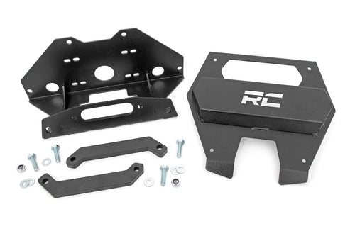 Winch Mount Rough Country for Polaris RZR PRO XP - Bolt-on Mounting Plate, Fits Most UTV Winches