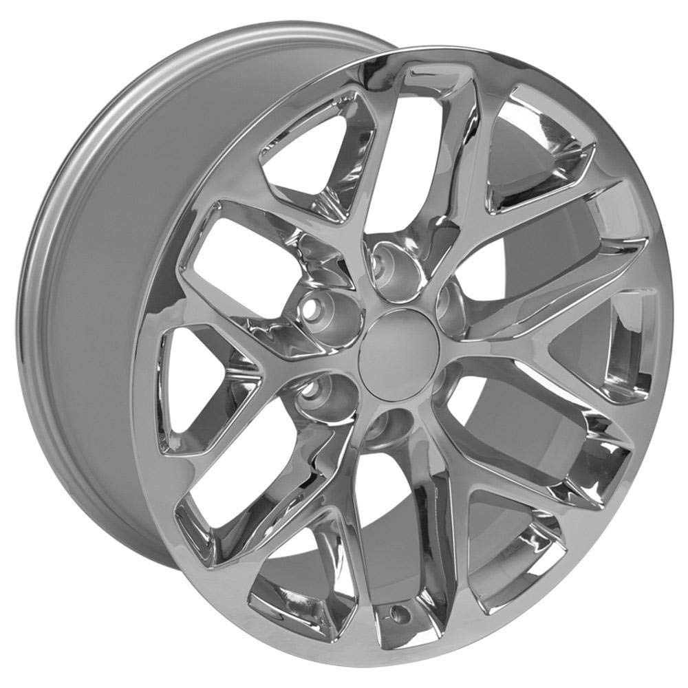 20 Inch OE Wheels CV98B Rim Fits Silverado 1500 Snowflake Style 6x139.7 20x9 Chrome - Hollander 5668 (1)