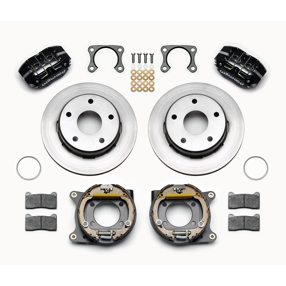 P/S DPL Park Brake Kit, Drilled, Red
