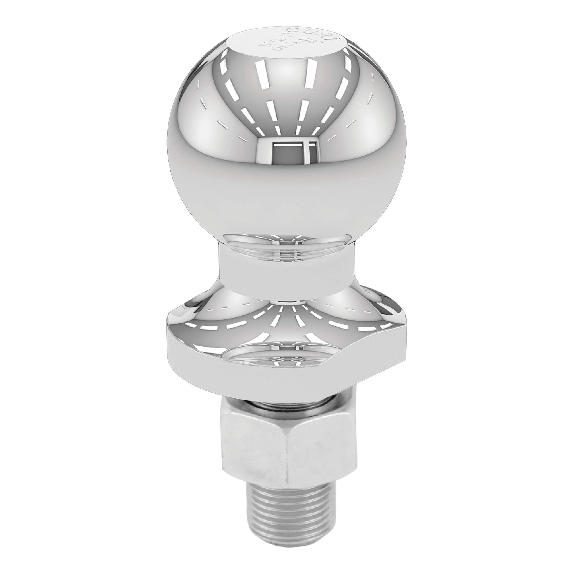CURT 40095 ATV, UTV, Chrome Lawn Tractor Hitch Ball, 2,000 lbs, 1-7/8-Inch Diameter, 5/8 x 1-3/4-Inch Shank