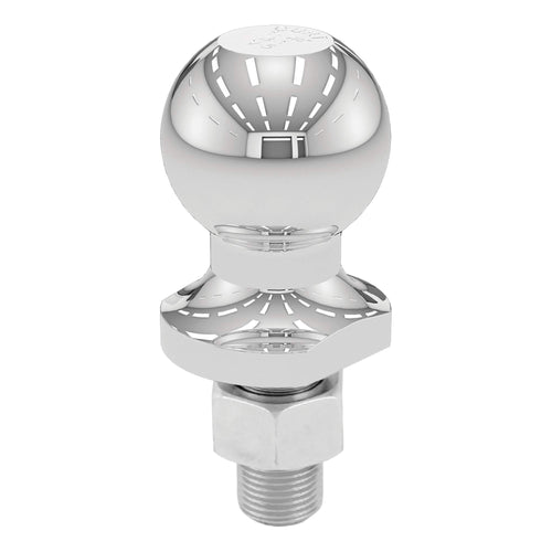 CURT 40095 ATV, UTV, Chrome Lawn Tractor Hitch Ball, 2,000 lbs, 1-7/8-Inch Diameter, 5/8 x 1-3/4-Inch Shank