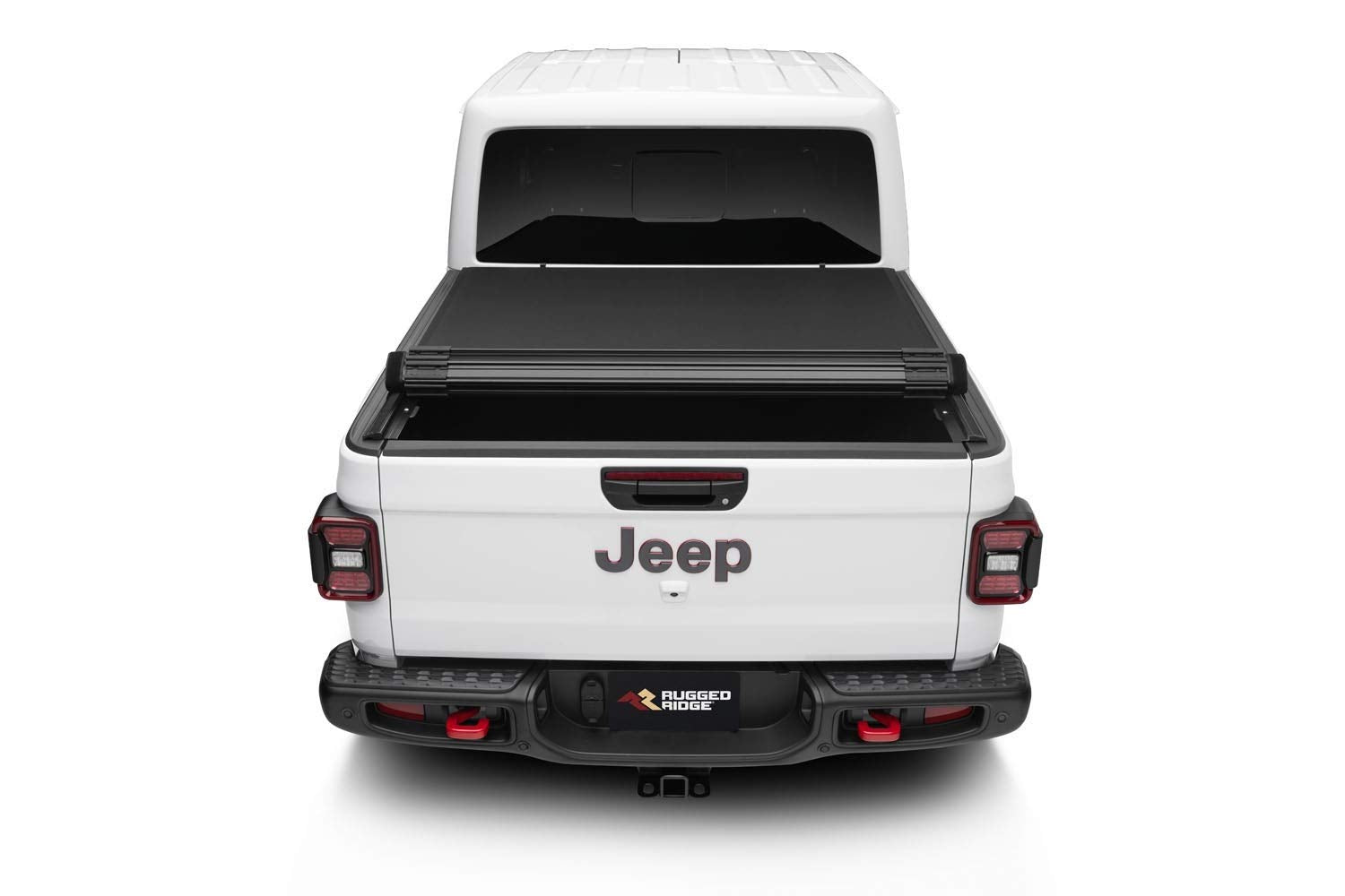 Armis Hard Rolling Tonneau Cover Rugged Ridge for Jeep Gladiator JT | Weather Resistant, Full Bed Access | 13550.23 | Fits 2020-2025 Jeep Gladiator JT with or without Trail Rails