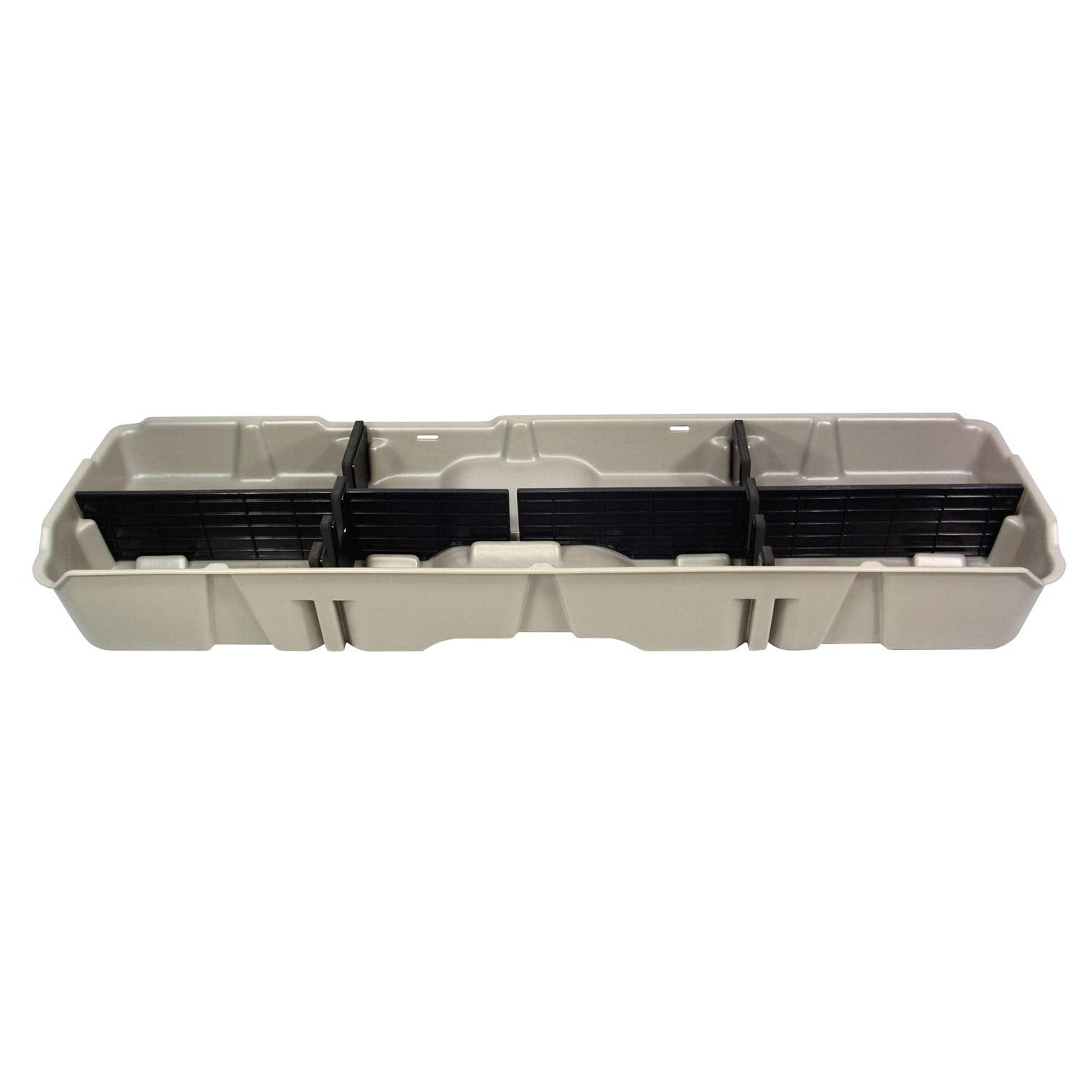 Under Seat Storage DU-HA 10043 fits 2007-2013 Chevy Silverado/GMC Sierra Crew Cab & 2007-2014 Heavy Duty Crew Cab New Body Style | Light Gray Heavy-Duty Back Seat Organizer | Includes Dividers